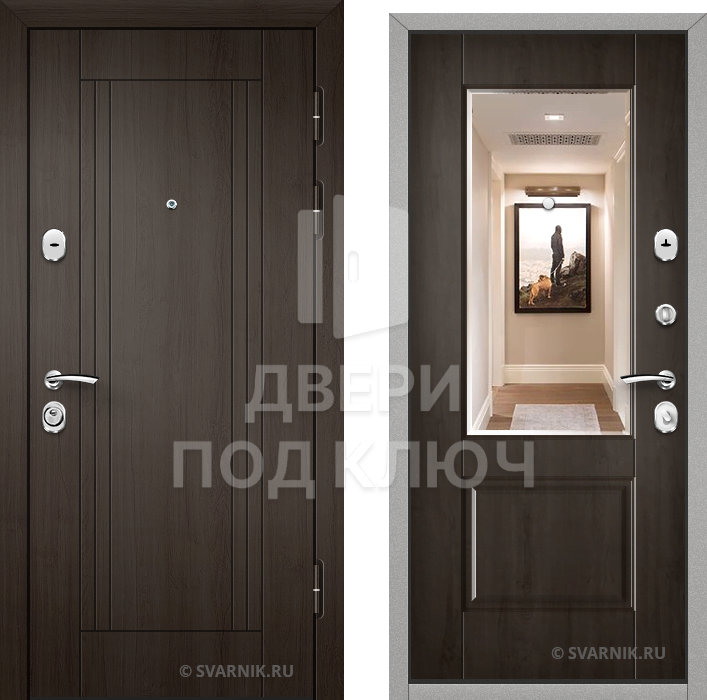 Входная дверь с зеркалом в дом ДПК-10264
